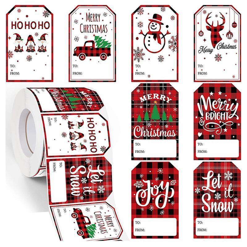 Spread Holiday Cheer with Roll Christmas Decoration Stickers: The Perfect Gift Tag Tape