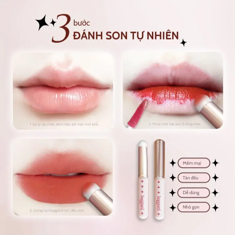 [Quà tặng] haggard Cọ Tán Đa Dụng Đầu Tròn Haggard Trang Điểm Women Cosmetic Mỹ Phẩm Nữ 5