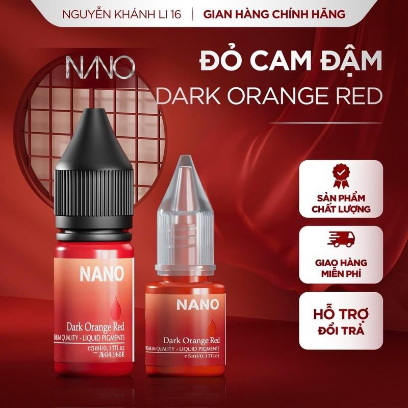  Mực Viết Bút Máy Nano Học Sinh Màu Đỏ Cam Đậm - Chai 5ml 10ml 