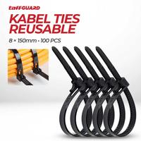 Gambar TaffGUARD Kabel Ties Zip Cable Organizer Reusable 8x150mm 100 PCS - Z815 - Hitam dari Taffware Official Store Kota Administrasi Jakarta Barat 2 Tokopedia