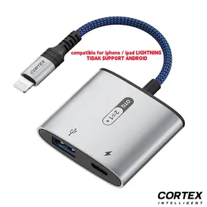 Cortex Power - MH356 OTG iPhone Lightning to USB 3.0 With Charging Camera Flashdisk 2in1 Adapter splitter iPhone iPad