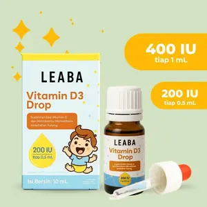 LEABA Vitamin D3 400 IU Tetes 10ml – Suplemen Harian Anak & Keluarga