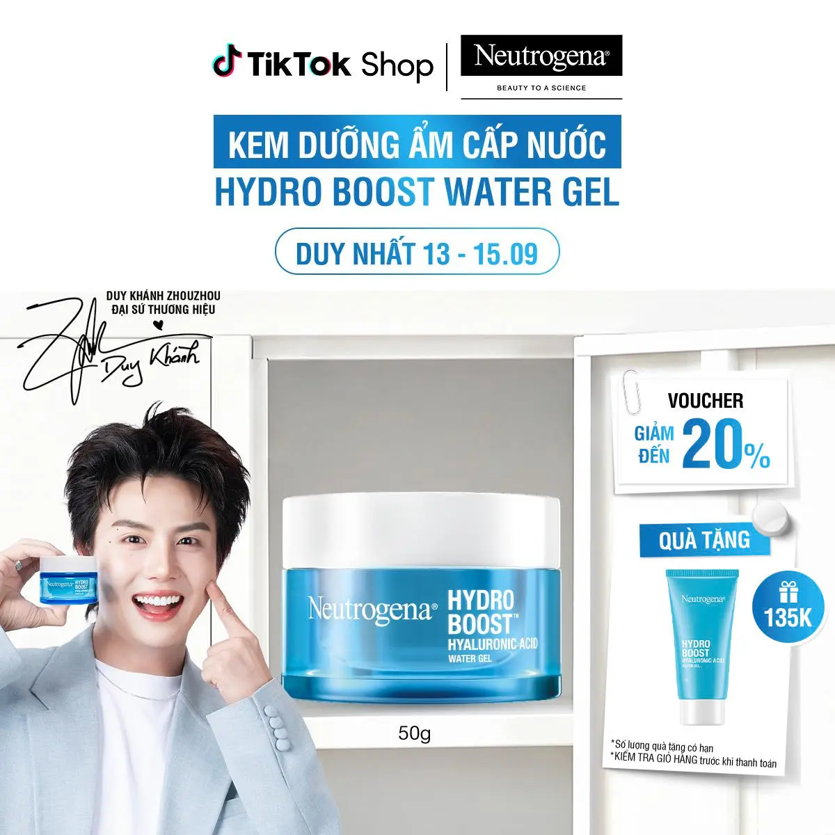 Kem dưỡng cấp nước cho Da dầu Neutrogena Hydro Boost Hyaluronic Acid Water Gel 50g - Skincare Nữ | Chăm sóc da | Làm đẹp da