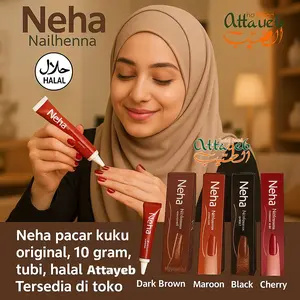 Neha Pacar Kuku NAIL Colour 10gr Tube BPOM HALAL Hena Henna Multi Pacar Warna Warni Multifungsi 1 biji Aman untuk Muslimah Sholat