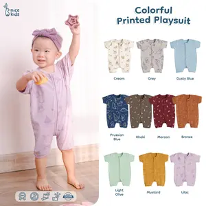 Nice Kids - Colorful Printed Playsuit Baby Newborn (Baby Romper Jumper Onesies Bayi Baju Terusan 0-2 Tahun) Cotton Katun