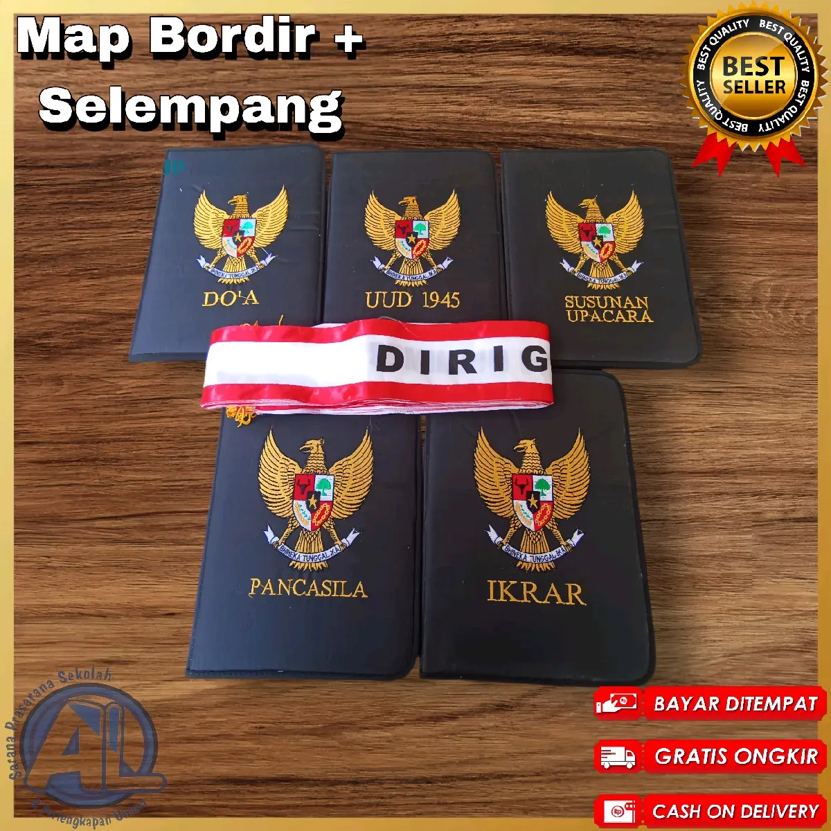 Map Upacara Bendera Bordir / Map Upacara Bendera Stationery Kain