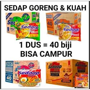 MIE INSTAN SEDAP MIE SEDAAP KUAH/GORENG 1 KARTON 40pcs BISA MIX
