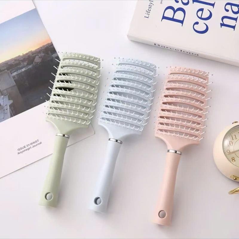 [ MÀU NGẪU NHIÊN ] LƯỢC GỠ RỐI TÓC NHỰA ABS DẺO DAI THIẾT KẾ VÒNG CUNG LÀM XOAN TẠO KIỂU MASSAGE GỠ RỐI TÓC 2