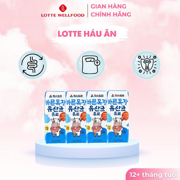    1 Thùng   Lotte Háu Ăn - Nước Uống Lợi Khuẩn - Cung Cấp Thêm Vitamin  Men Vi Sinh 