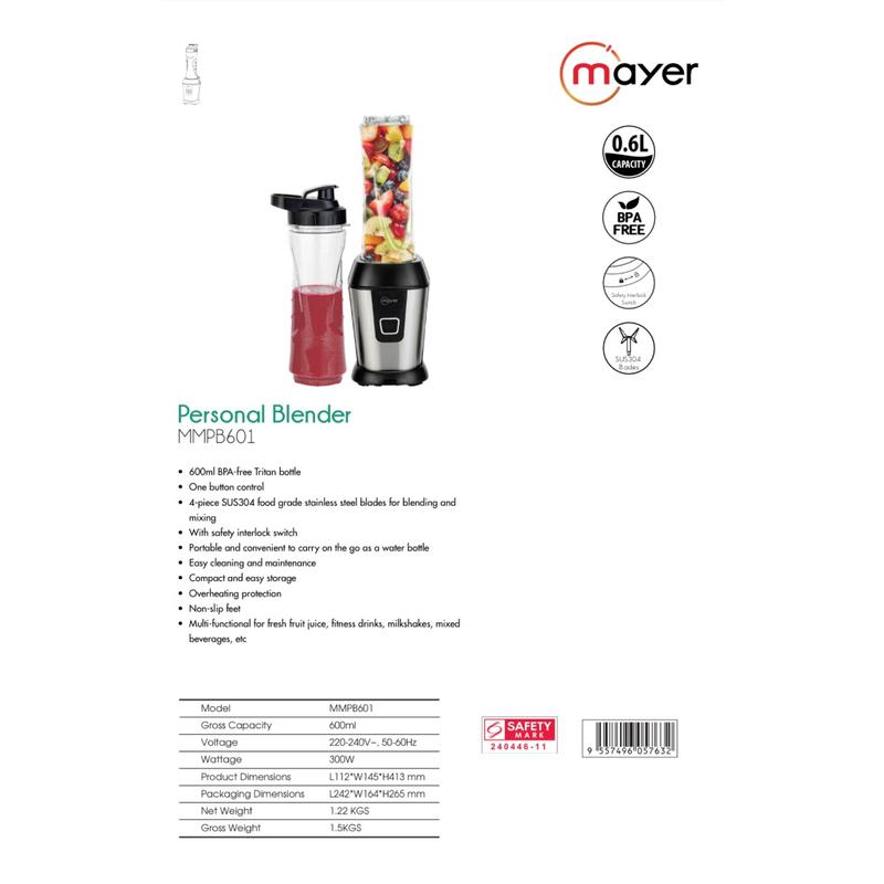 MAYER PERSONAL POWER BLENDER (MMPB601) 1