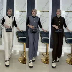 [RNS FASHION] - KYLIE VEST SET - [ SEPECIAL LIVE GWEN ] Setelan Vest Wanita - Vest Setelan Wanita Casual - Setelan Celana Panjang Wanita - Vest Wanita Kekinian