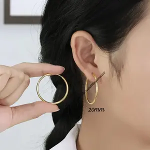 Anting Gipsy Wanita Warna 24k Minimalis Dan Simple Aksesoris BEST SELLER Titanium
