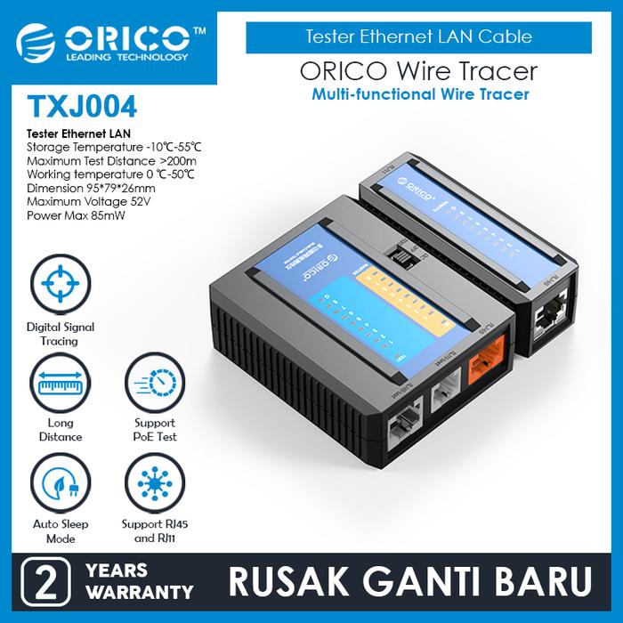 Gambar ORICO Multi-functional Wire Tracer Tester Ethernet LAN Cable - TXJ004 dari ORICO INDONESIA Official Shop Kota Administrasi Jakarta Utara Tokopedia