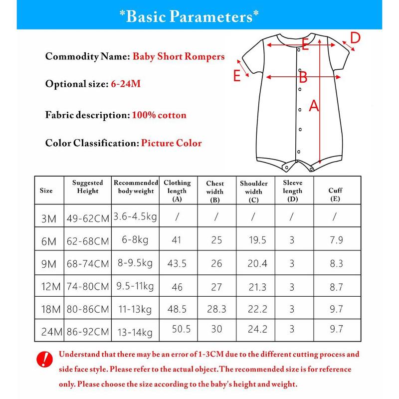 Product Introduction of New baby short sleeve jumpsuit dinosaur pattern newborn boy pullover jumpsuit 0-24M 0