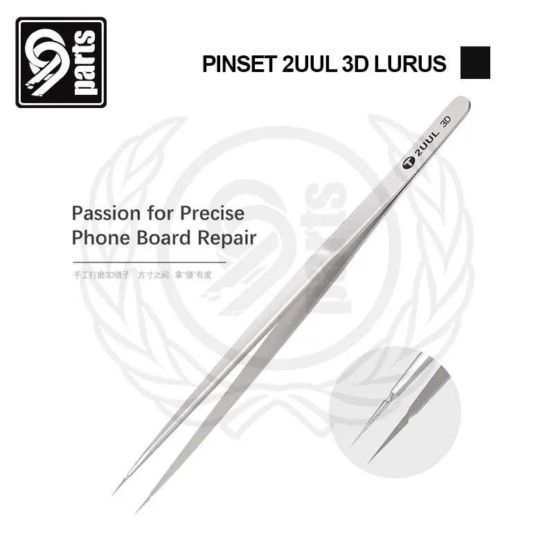 Pinset 2UUL 3D Lurus Original High Quality / PINSET LURUS TAJAM LANCIP 2UUL 3D