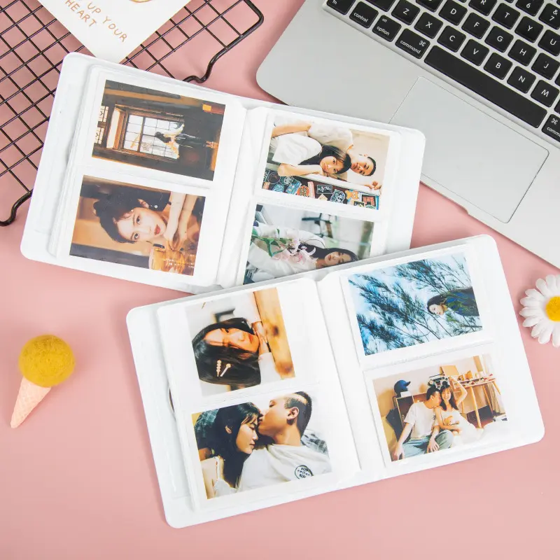 Album Ảnh Mini, 36 Bìa Góc, Kích Thước Nhỏ, Thiết Kế Trái Tim Và Rỗng, Chất Liệu PVC, Màu Tím, Đựng Thẻ Ảnh Kpop, Đóng Gáy Thẻ Ảnh Decor Da Decor Da 6