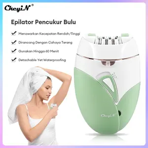 CkeyiN Women's Hair Shaver Epilator Pencukur Bulu Wanita Rechargeable Hair Remover Lady Shaver