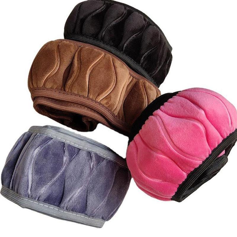 Product Introduction of 7 Colors Short Plush Car Steering Wheel Cover Universal Winter Warm Elastic Band Grip Protective Cover 30