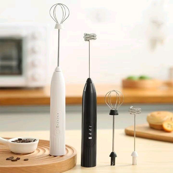 Máy Tạo Bọt Cafe, Đánh Trứng Cầm Tay Mini Đa Năng, 3 Chế Độ Đánh Bọt Cafe Inox Tiện Dụng