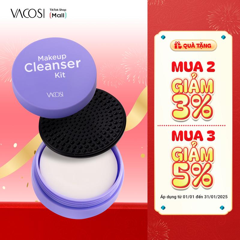  Soap Rửa Cọ Trang Điểm VACOSI - DC14 – Dễ Làm Sạch Chuyên Dụng 