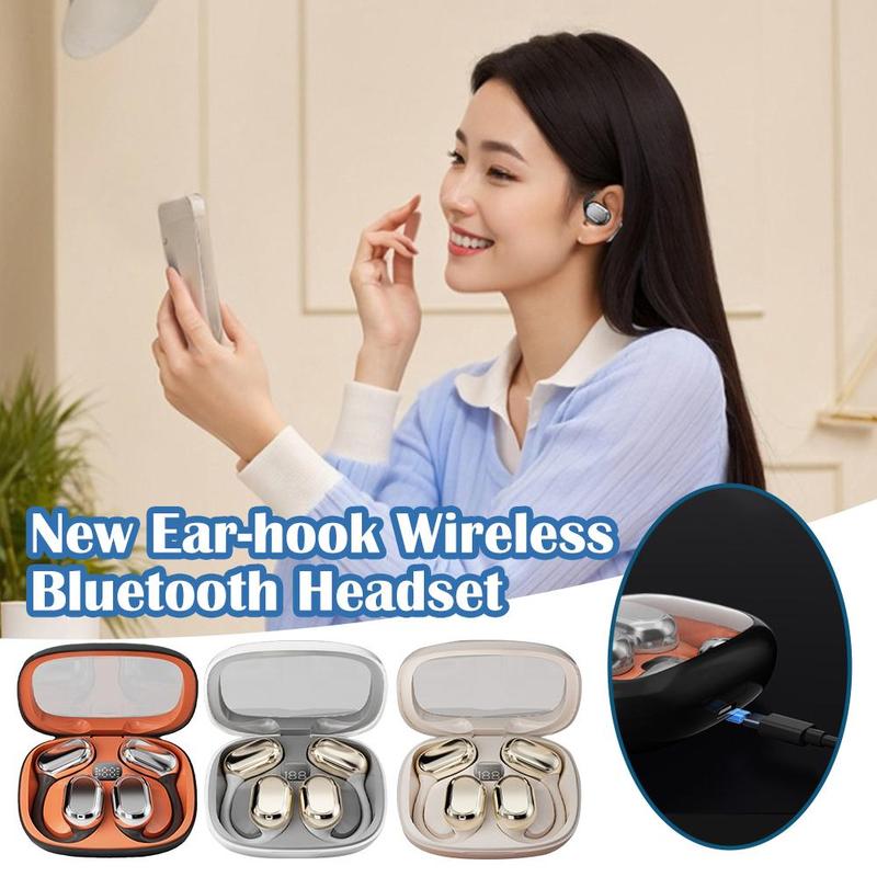 Tai nghe Bluetooth không dây kiểu móc tai mới năm 2024 với khử tiếng ồn, chất…