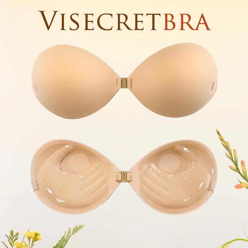 VN250450 -- Áo Bra Dán Bàn Tay Cài Trước 3cm Nâng Độn Vòng 1 Có Lỗ Thoáng Khí Keo Sinh Học An Toàn Cho Da Có Dây Trong