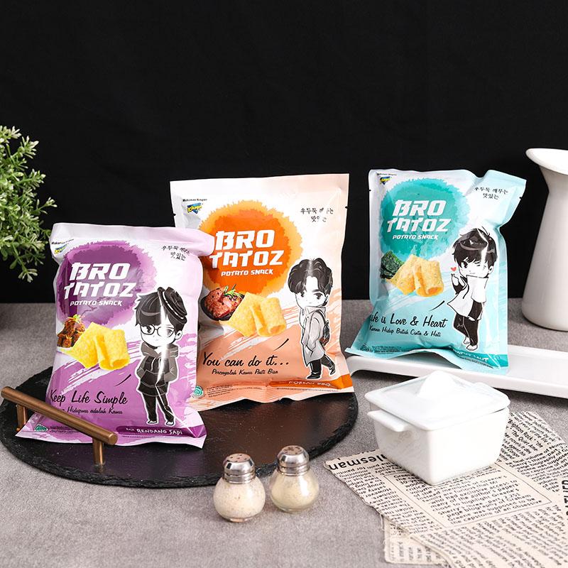 PAKET BROTATOS 15 PCS ANEKA RASA Rendahlemak Rendah gula snack makanan ringan potatochips Snacks Food Cemilan Pedas Keripik PisangKripik Banana Kentang Manis 1