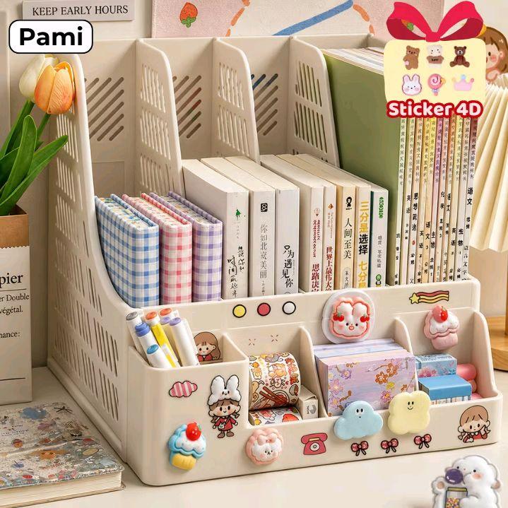 (xả kho hàng L1) Kệ Đựng Tài Liệu 2 tầng 4 ngăn đủ 4 màu tiện lợi lưu trữ sách vở