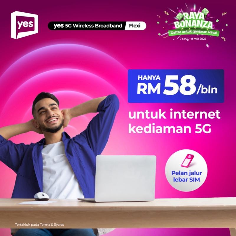 Yes Internet Modem Model Yes Flexi RM58 Sim Card Simkad Yes Flexi Postpaid 5G & 4G Truly ...