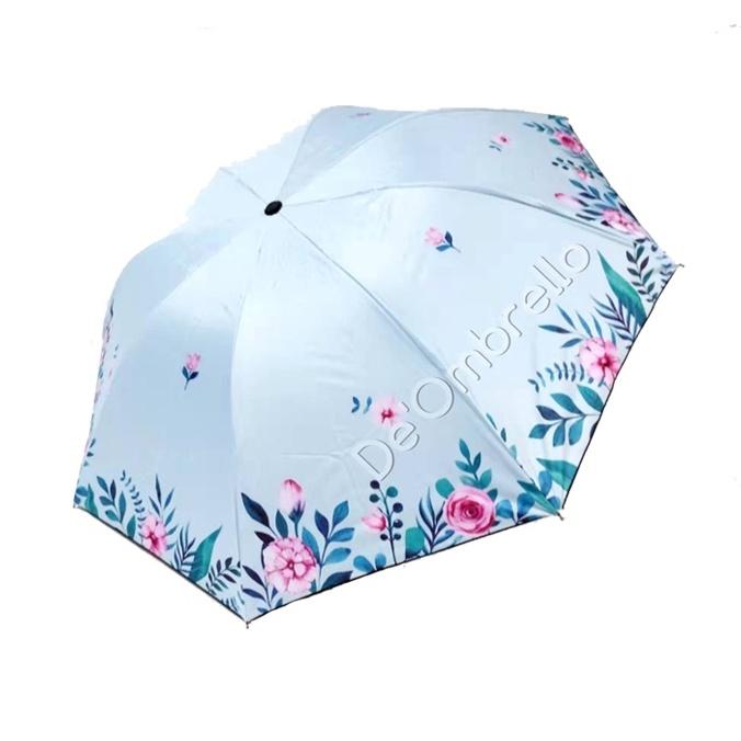 (521)Payung Fancy Motif Bunga Rose Dalam Hitam Anti UV/PREMIUM UMBRELLA 3