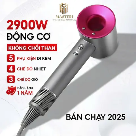Máy sấy tóc chính hãng Masteri MT6,công suất lớn 2900W có ion âm bảo vệ tóc, Sấy nhanh và tạo kiểu chuyên nghiệp