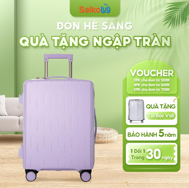 [Vali Hùng Phát] Vali Nhựa PP Vali Kéo Hùng Phát 663 Cao Cấp Siêu Bền Chống Vỡ, Bánh Xe 360°, Khóa Số TSA, Bảo Hành 5 Năm