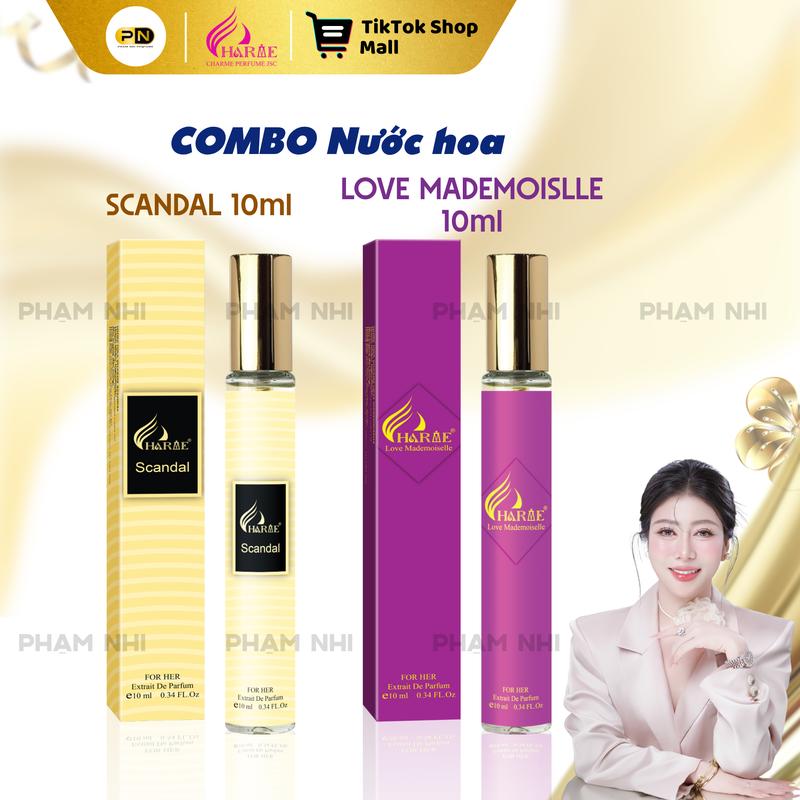  COMBO Nước hoa SCANDAL 10ml & LOVE MADEMOISELLE 10ml bản mới 