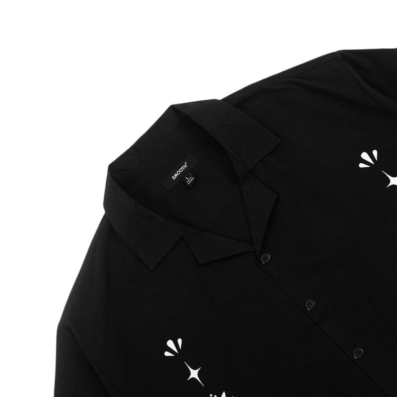 SMOOTH BASIC NEW Larvik Hawthorne Mono Black Vintage Boxy Shirts 3