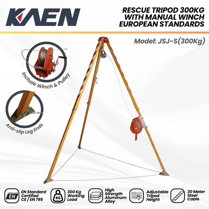 Gambar Rescue Tripod KAEN JSJ-S 300KG | Tripod Evakuasi Penyelamatan Darurat untuk Ketinggian & Lubang dari gudangsafetycom Kota Administrasi Jakarta Barat Tokopedia