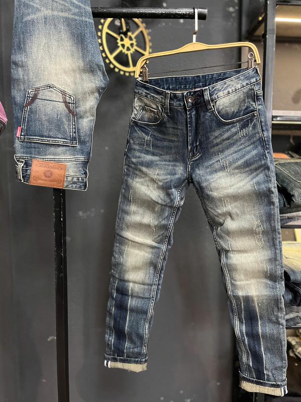 [2 Mẫu][Jean Denim Guangzhou N18-1065] Quần Jean Nam Màu Xanh Was Bạc Cào Nhạt Túi Thêu & Xanh Trơn Was Nhẹ Túi Mạng Chỉ Phủ Mạng Rêu J3932- K3 STORE
