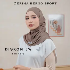 RIFANYHIJAB Derina Bergo Sport Instant Jilbab Malay HIjab Olahraga Jersey