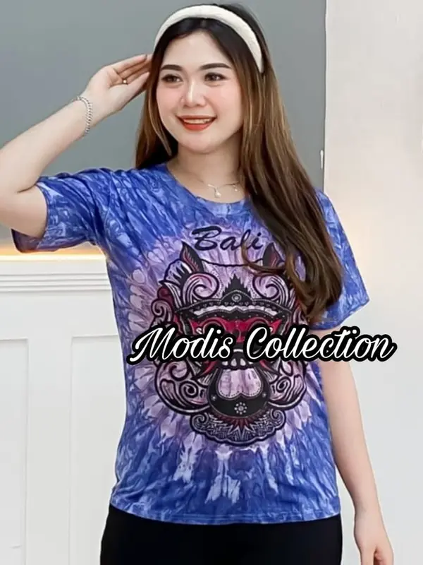 Atasan Kaos Barong Bali Putih Terbaru Baju Santai Nyaman Casual Wanita Cewek Cowok Lengan Pendek Motif Polos Kombinasi Salur Garis Tie Dye Cantik Variasi Warna Warni Bahan Tebal Katun Halus Adem Ukuran Remaja Dewasa Panjang Baju Sedang Kerah Leher Bulat 6