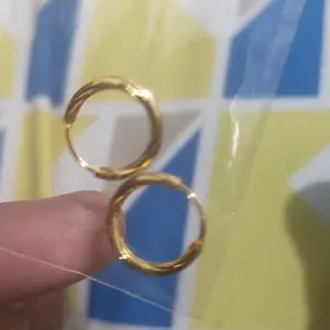 Anting Gipsy Warna 24 Karat Motif Bambu 16 mm / 25 mm ATG12