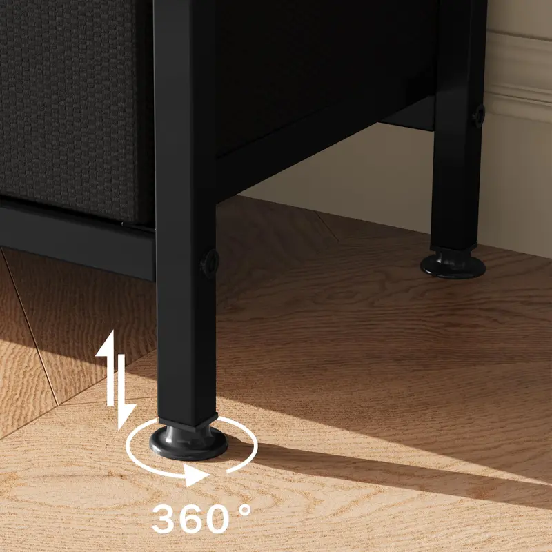TV Stand for TVs up to 55 Inch, Entertainment Center with 2 Fabric Drawers, TV Media Console Table with Soundbar Shelf for Living Room, Bedroom, Rustic Brown 4