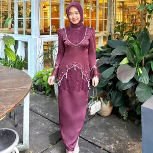 KHANSA set kurung melayu termurah viral baju kondangan wanita kekinian viral setelan baju kurung melayu