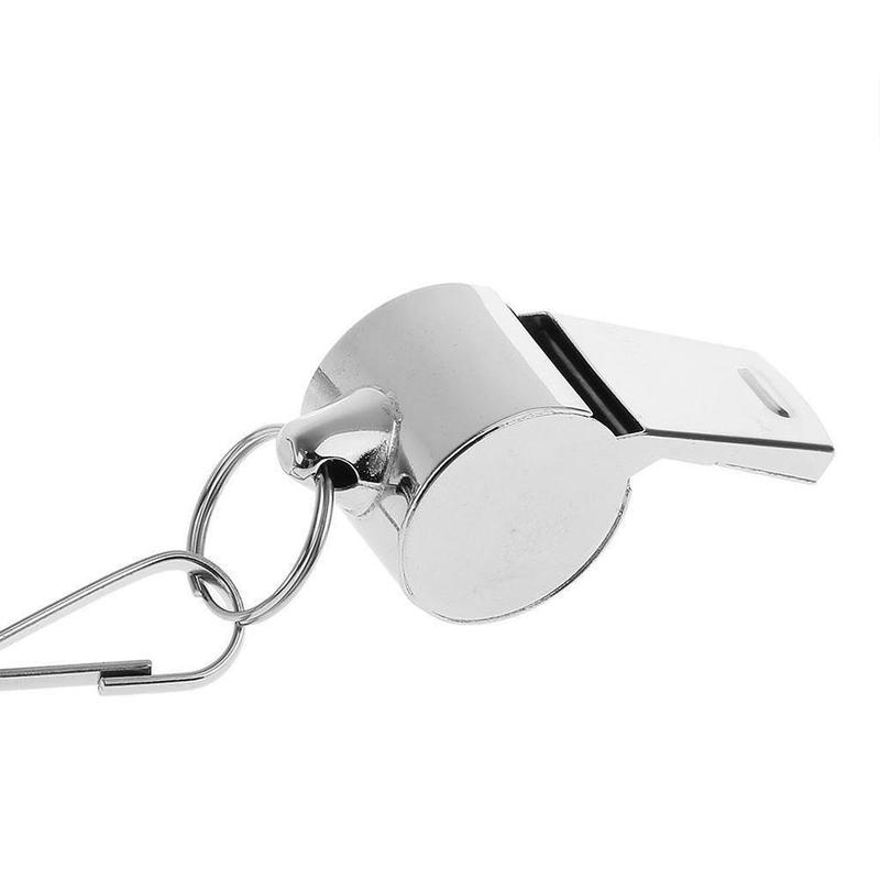 Product Introduction of Metal Referee Sports Whistle Stainless Extra Loud Whistle With Lanyard 6 Word Whistle Y4G3 24