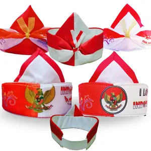 Topi Blangkon Ikat Kepala Merah Putih Garuda Indonesia untuk Dewasa dan Anak Kain Buah Fashion