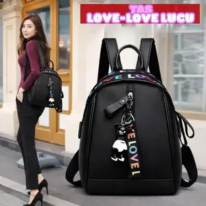 Tas Ransel Love Love Backpack Mikro Fashion Wanita - Cewek Kanvas