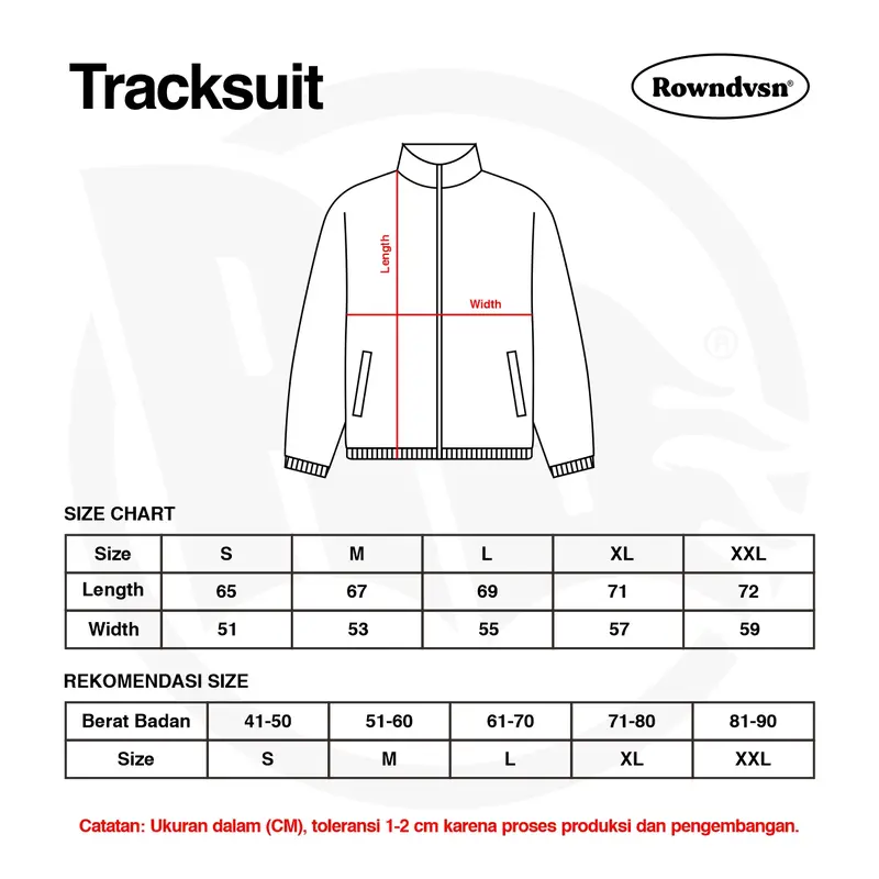 Rown Division Tracksuit Tracktop Jacket || Chicago Petrol White variasi 8