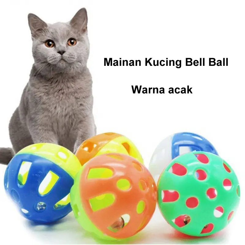 Mainan kucing Bola Lonceng Mancing Anjing dan Kucing 2