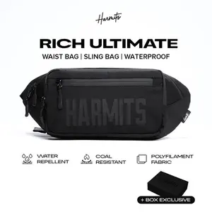 Harmits - Tas Pinggang Pria Rich Ultimate Waistbag Slingbag Anti Air Anti Api Pasti Ori