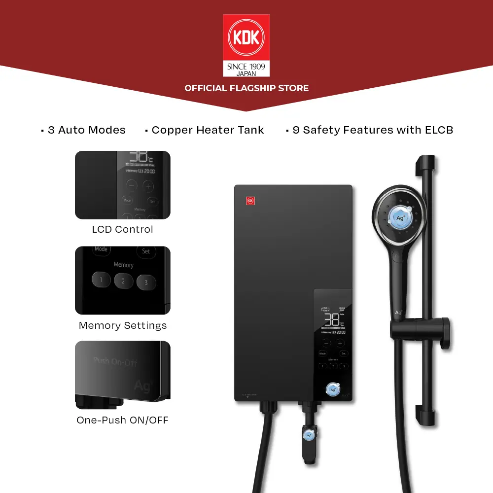 KDK Instant Water Heater TG3AD1 LCD Corner Control, Digital Model