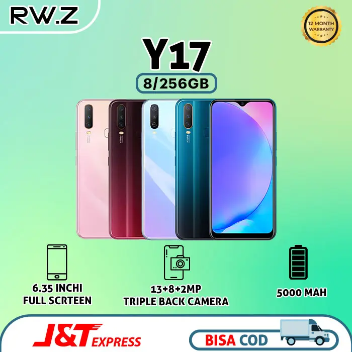 HP Smartphone Y17 8/256 GB New Harga Murah Dual SIM  Bergaransi