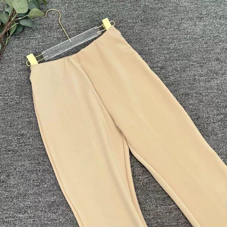 Product Introduction of Celana Scuba Cutbray High Waist Premium Tebal ENCUBRAY - Kulot Basic Kantor Hitam Panjang Melar - Casual Wanita Formal Kerja 8
